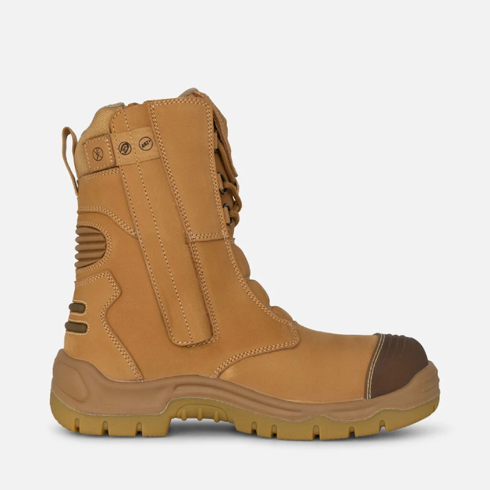 King Gee Steel Cap Bennu Safety Toe Rigger Work Boots - Wheat Colour