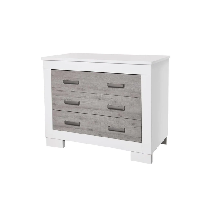 Sleek design of the Love N Care Lucca Chest, emphasizing the hidden fixings and clean lines for a clutter-free nursery