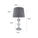Dimensions of Elegance: Hills Lamp Showcasing Height and Width