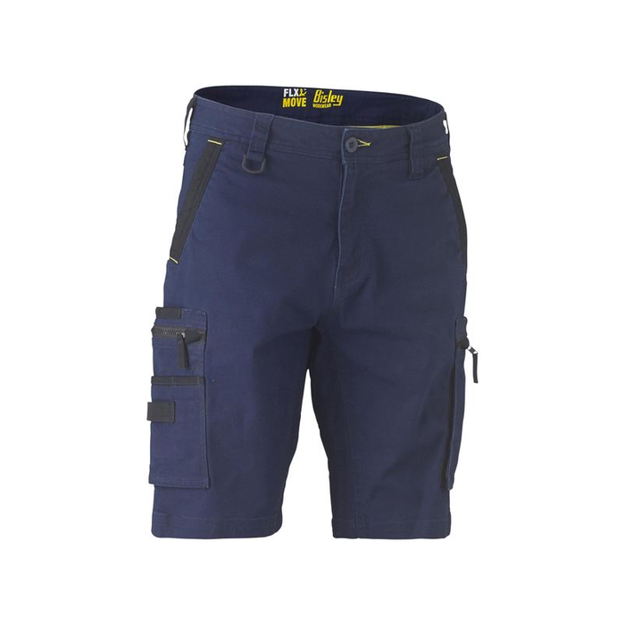 Mens Bisley Flex & Stretch Utility Zip Cargo Short