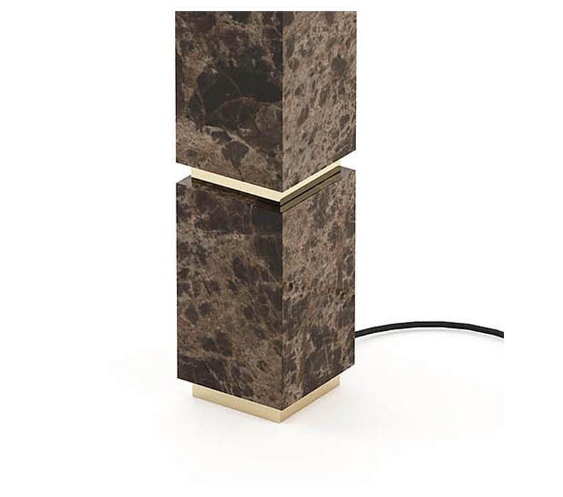 Asti SQ Marble Lamp Marble base Cream Shade