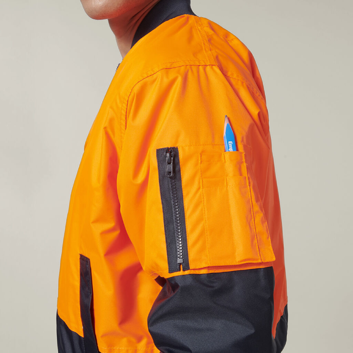 Hard Yakka Hi-Visibility 2 Tone Bomber Jacket Tradie Hi Vis