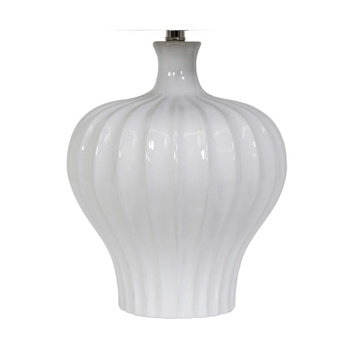 Tan's Ceramic White Table Lamp Timeless Light Stand - Shopica Pty Ltd