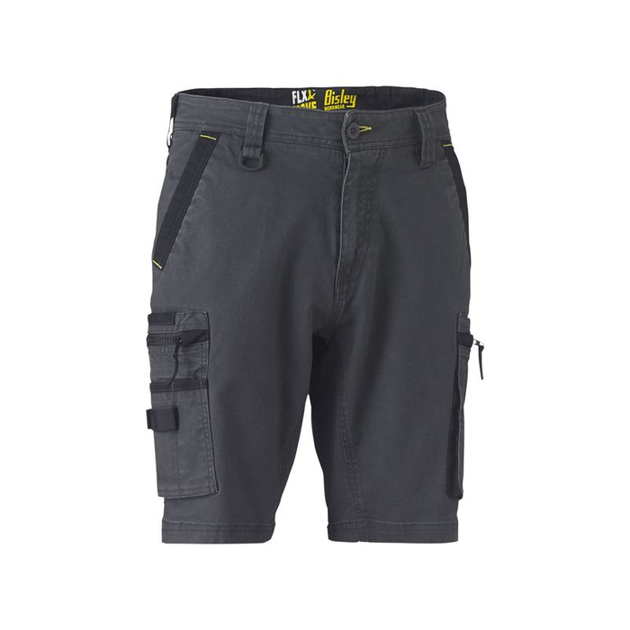 Mens Bisley Flex & Stretch Utility Zip Cargo Short