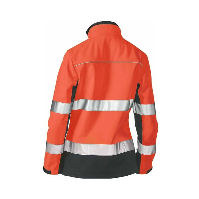 Bisley Womens Reflective Taped Two Tone Hi Vis Soft Shell Jacket - Shopica Pty Ltd