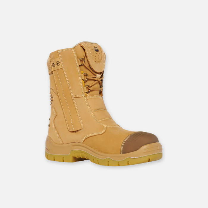 King Gee Steel Cap Bennu Safety Toe Rigger Work Boots - Wheat Colour