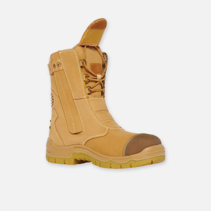 King Gee Steel Cap Bennu Safety Toe Rigger Work Boots - Wheat Colour