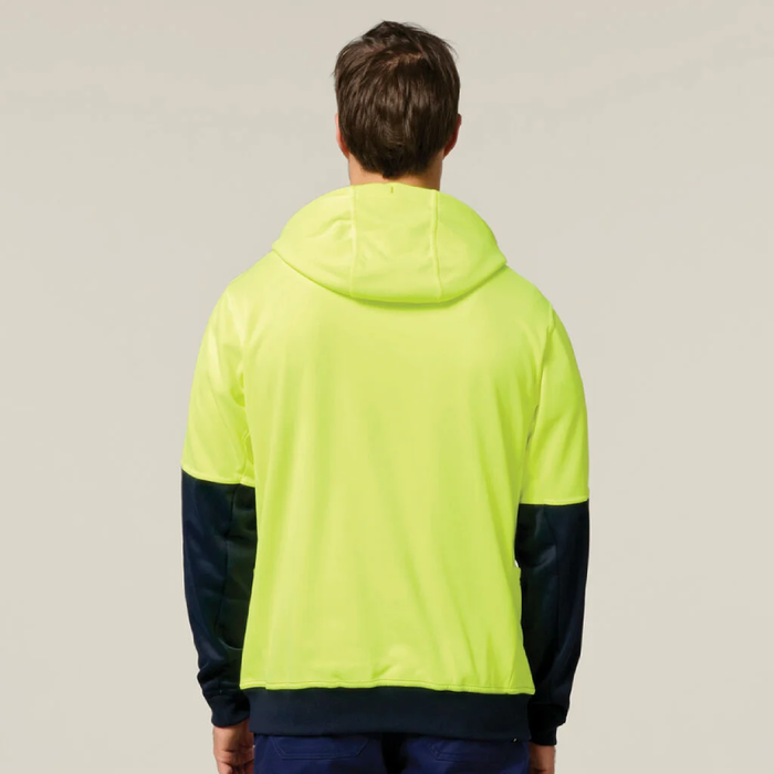 Hard Yakka Hi Vis Fleece Pullover Draw String Tradie Jumper