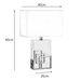 Hugo Table Lamp Marble Base & Rectangular Shade Night Lamp - Shopica Pty Ltd