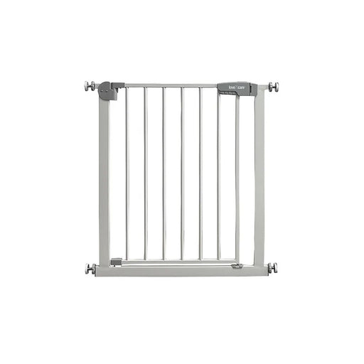 Family-friendly Love N Care White Safety Gate Installed