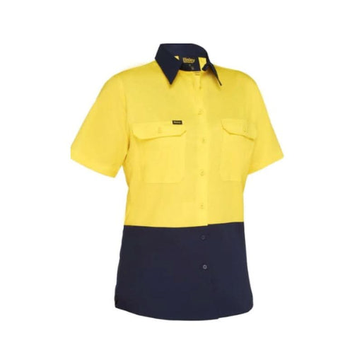 Bisley Women's Cool Lightweight Hi Vis Drill Button Up Tradie Work Shirt - Shopica Pty Ltd