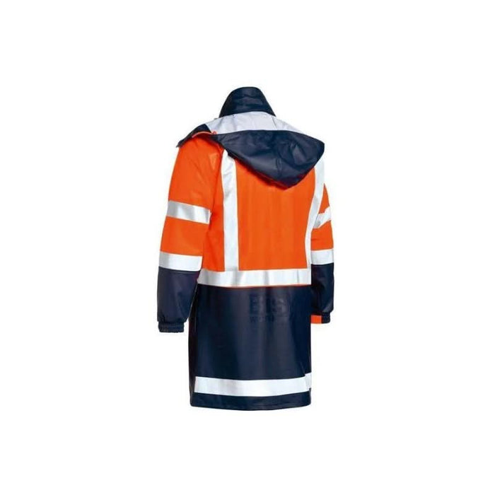 Bisley Taped Two Tone Hi-Vis Stretch Reflective Taped Day Night PU Rain Coat Jacket - Shopica Pty Ltd