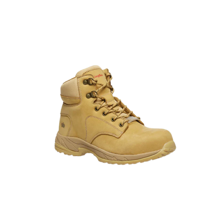 King Gee Women's Tradie Zip Composite Cap Safety Boots Wheat