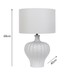 Tan's Ceramic White Table Lamp Timeless Light Stand - Shopica Pty Ltd