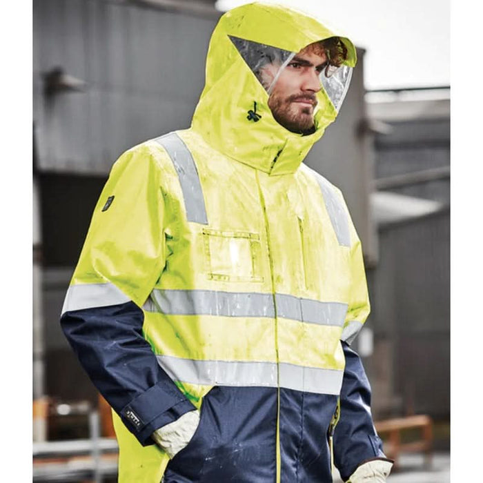 Syzmik Mens Hi Vis Reflective Tape 4 In 1 Waterproof Jacket - Shopica Pty Ltd