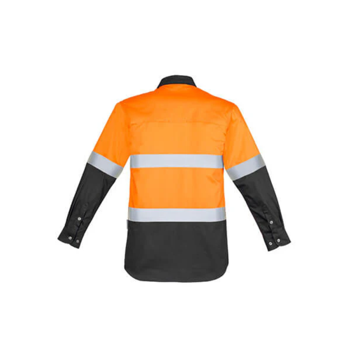 Syzmik Mens Hi Vis Spliced Industrial Shirt Day/Night 3M Hoop Taped Long Sleeve