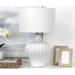 Tan's Ceramic White Table Lamp Timeless Light Stand - Shopica Pty Ltd