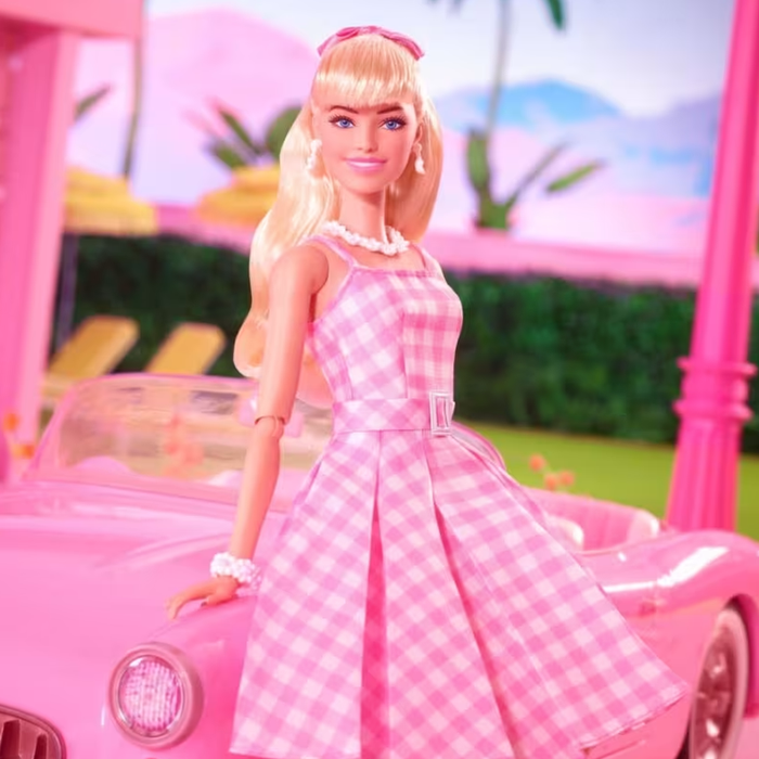 Barbie The Movie Barbie Doll in Pink Gingham Dress