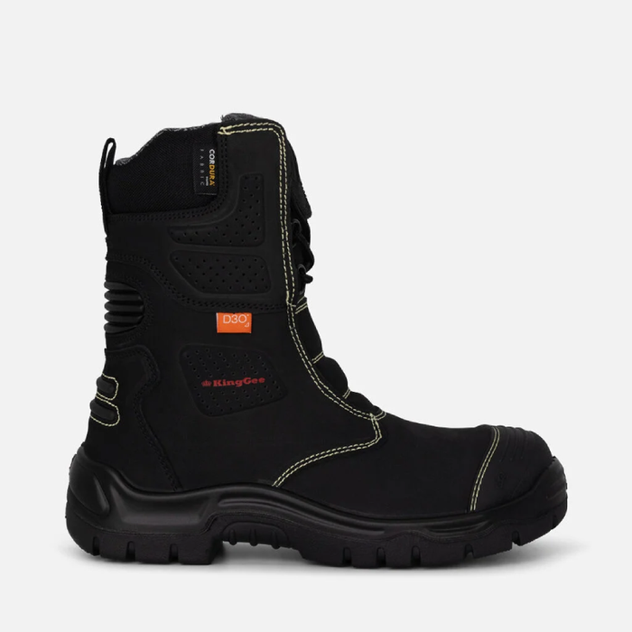 King Gee Steel Cap Bennu Safety Toe Rigger Work Boots - Black