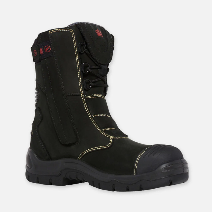 King Gee Steel Cap Bennu Safety Toe Rigger Work Boots - Black