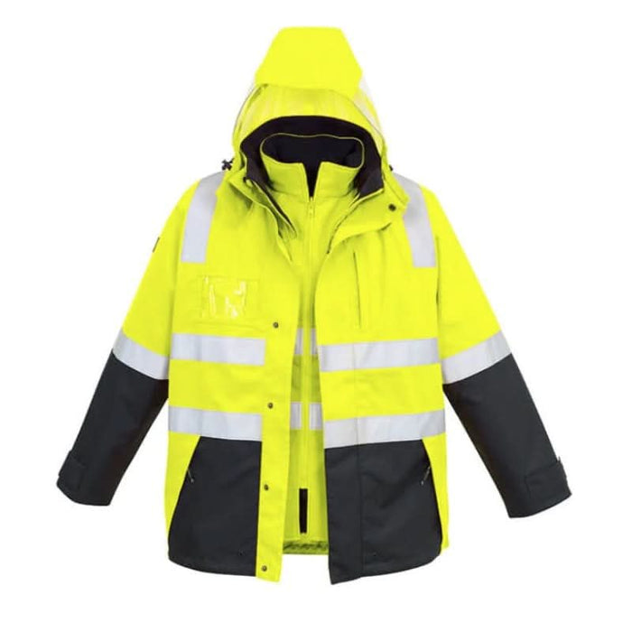 Syzmik Mens Hi Vis Reflective Tape 4 In 1 Waterproof Jacket - Shopica Pty Ltd