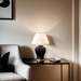 Black & Brass Finish Ceramic Table Lamp classic Night Light - Shopica Pty Ltd