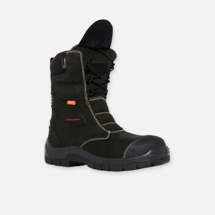 King Gee Steel Cap Bennu Safety Toe Rigger Work Boots - Black