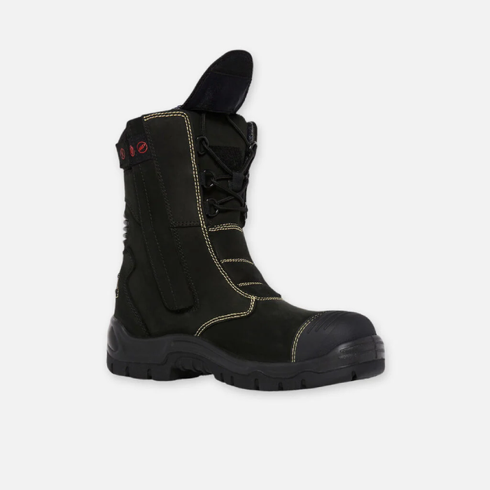 King Gee Steel Cap Bennu Safety Toe Rigger Work Boots - Black