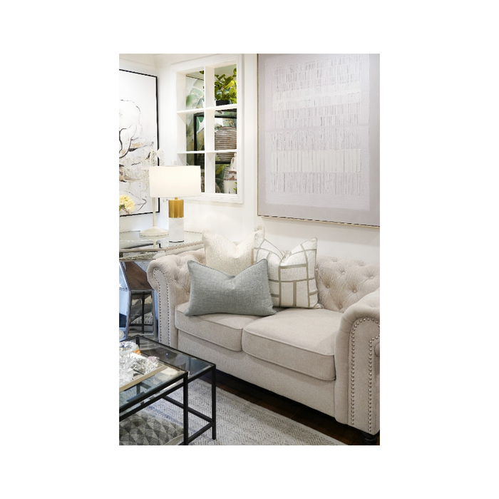 Elegance Defined: The Harvo White And Grey Cushion