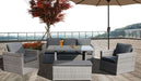 Mansard Elegance 5 Piece Outdoor Dining Oasis - Grey - Shopica Pty Ltd