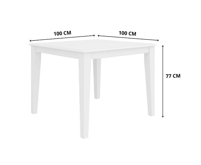 Hamptons Square Charm Dining Table - Elegance in White - Shopica Pty Ltd