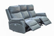 Camden Luxe Leather Electric Recliner Lounge Set Gunmetal - Shopica Pty Ltd