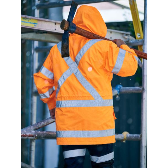 Bisley X Reflective Taped 4 In 1 Rain Jacket Day Night Unisex Raincoat