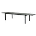 Sleek and durable charcoal powder coat finished aluminium dining table