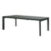 Elegant aluminium slat top dining table