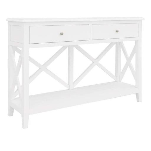 Elegant Hampton Charm Console Table - Effortless Coastal Sophistication