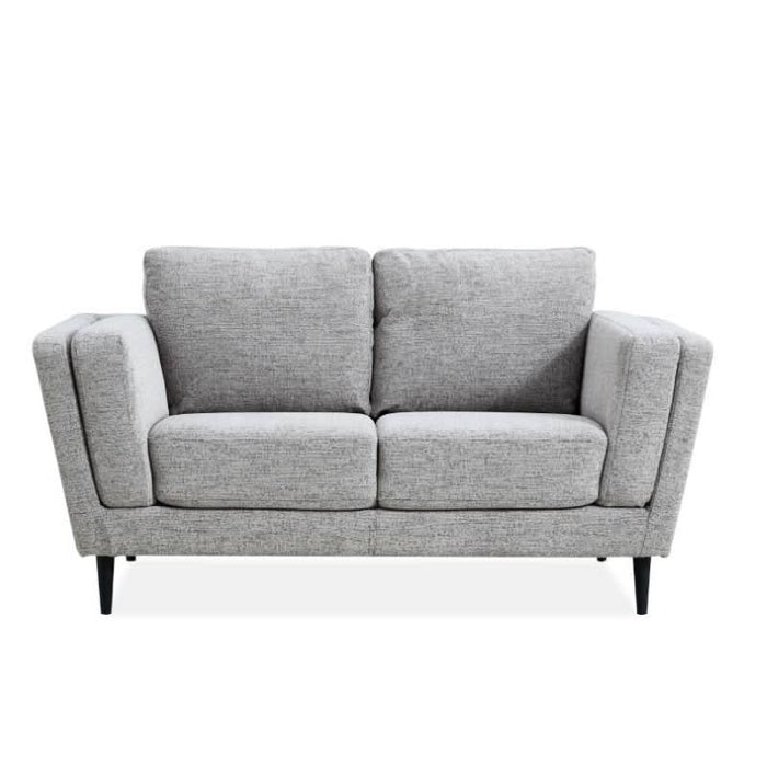 Elegant Two-Seater Normandy Sofa with Sophisticated Black Powder Coated Legs