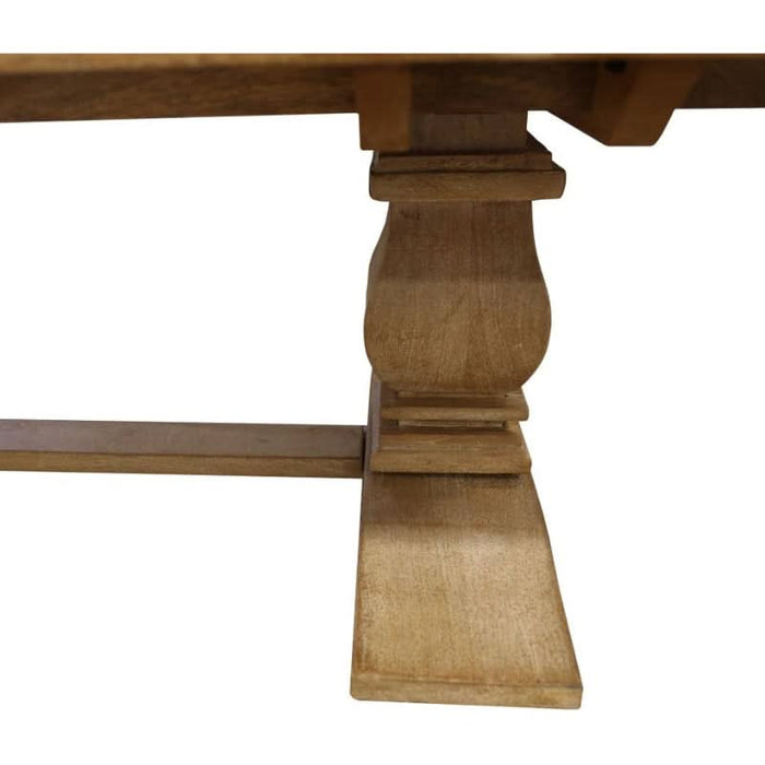 Rustic Honey Washed Utah Coffee Table with Distinctive Baluster Legs