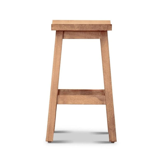 Sophisticated Honey Wash Mango Wood Stool for Modern Kitchens