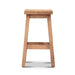 Sophisticated Honey Wash Mango Wood Stool for Modern Kitchens