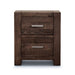 Solid pine Sedona chic grey stone bedside with spacious dual drawer storage, perfect for modern interiors