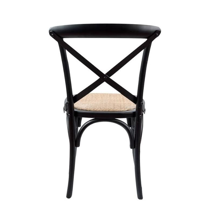 Contemporary Black Birch Timber Dining Chair with Artisan Detailing