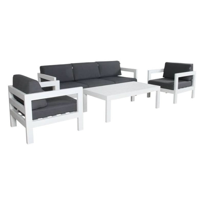 Durable Outdoor Seating: Divine Rest Artemis 3-Seater Sofa in White/Grey