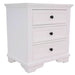 Chic Coastal Vienna Triple Drawer Bedside - MKII White Elegance