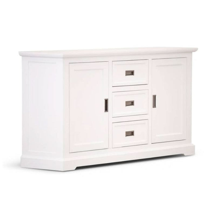 Chic Seashore Serenity Buffet in Brushed White for Modern Homes