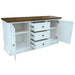 Luxury Oak and White 2-Door 3-Drawer Montreal Buffet for Sophisticated Storage