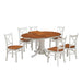 Hobart Harmony Elegant 7-Piece Dining Set in Two-Tone Finish