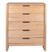 Elegant Skyward Sentinel 5-Drawer Tallboy Made of Natural Messmate Timber