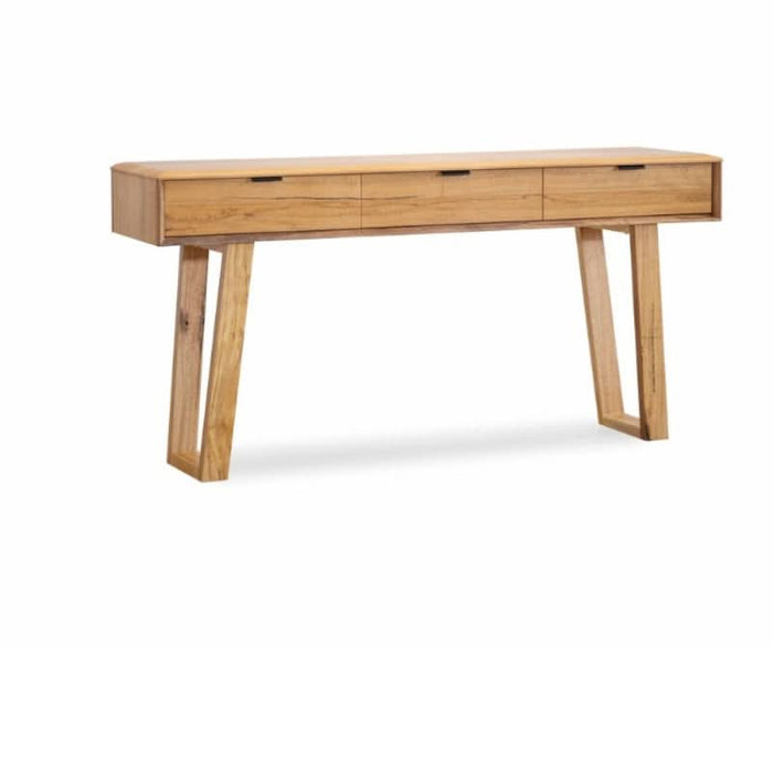 Refined Natural Marri Wood 3-Drawer Console Table from Galway Elegance Collection