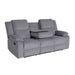 Elegant Rancher Recliner in Mid Grey with Cup Holders and Magazine Pocket